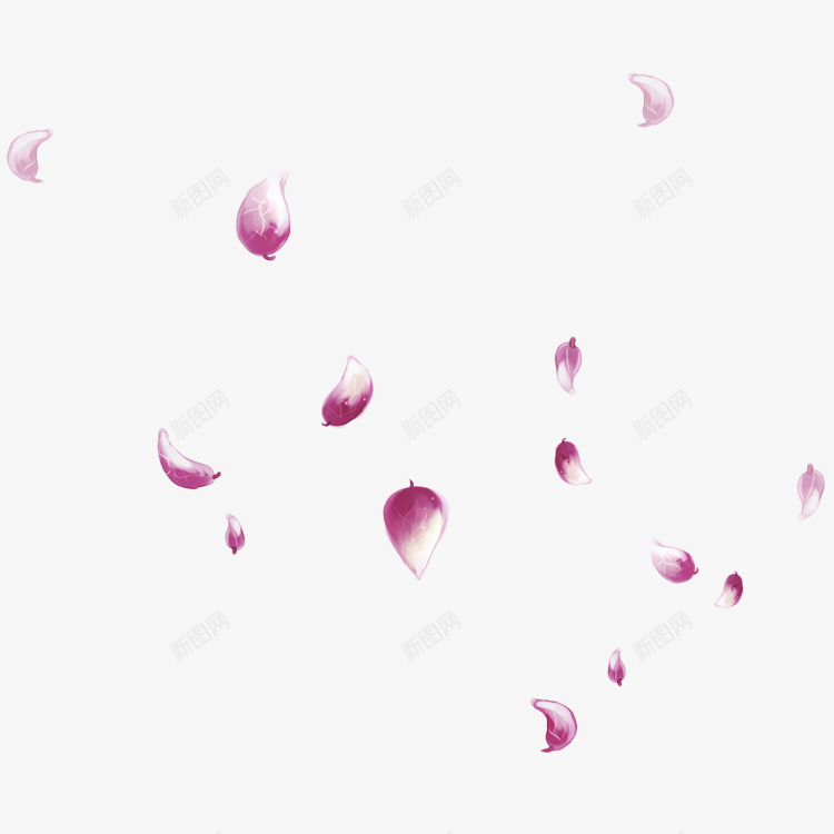 透明紫色花瓣装修png免抠素材_新图网 https://ixintu.com 紫色 花瓣 装修 透明
