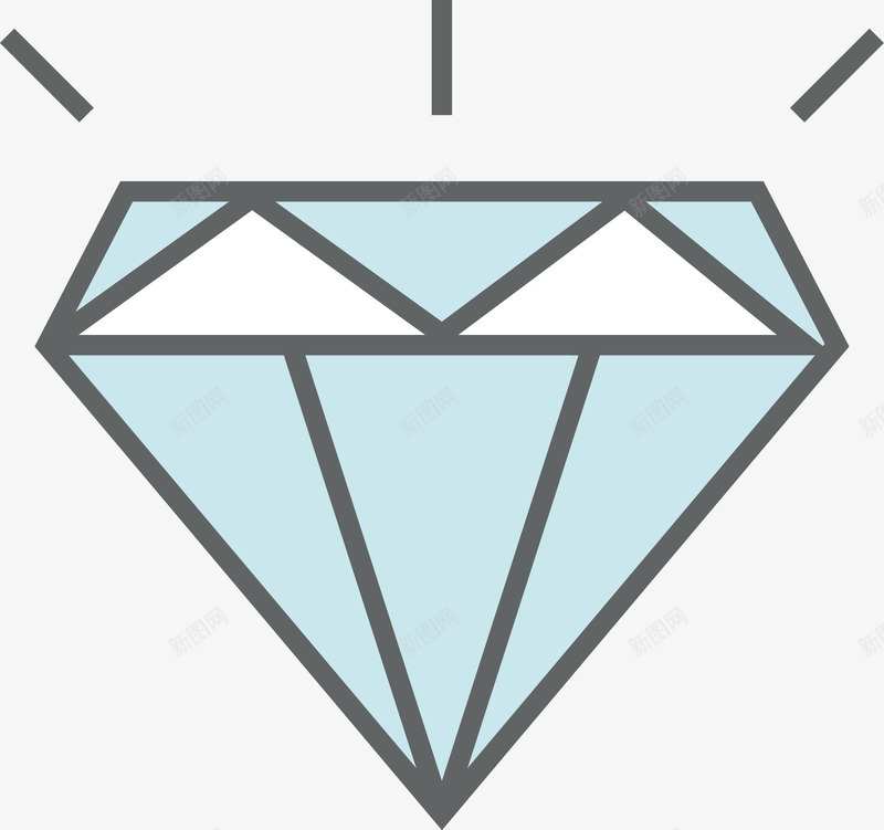 卡通钻石图标矢量图ai_新图网 https://ixintu.com 价值 扁平化 矢量图 矢量图案 砖石形状 经济 装饰图 钻石