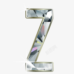钻石英文字母Z素材