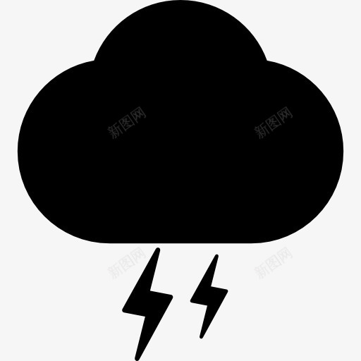 风暴云图标png_新图网 https://ixintu.com 乌云密布 云 天气 暴风雨 螺栓 闪电