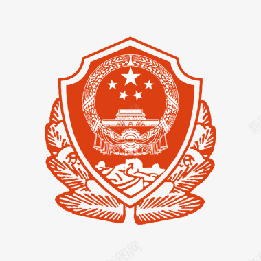 红色五角星国徽印章logo标志图标图标