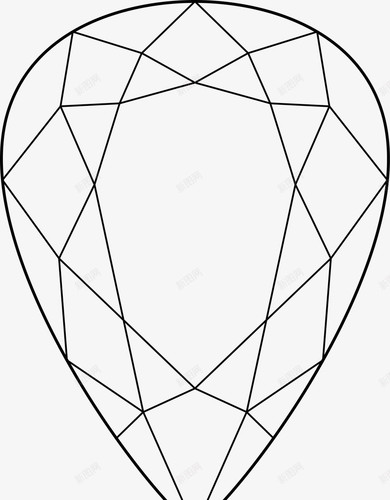 线条钻石图标png_新图网 https://ixintu.com 宝石 手绘宝石 手绘钻石 线条钻石 钻石 钻石手绘 钻石矢量 钻石线条