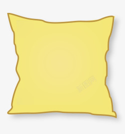 简单枕头简单黄色枕头高清图片