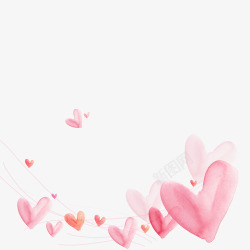 浪漫粉色H5素材粉色桃心高清图片