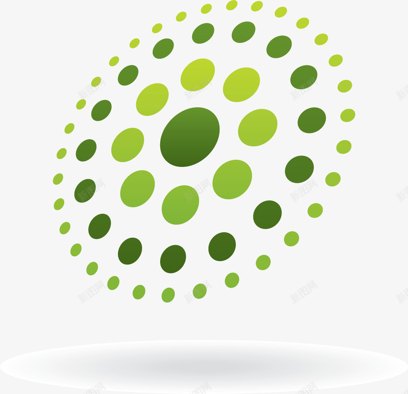 绿色扁平化圆点环状png免抠素材_新图网 https://ixintu.com 不规则几何圆环 圆点 圆环 扁平化 环状 矢量圆环 绿色圆环