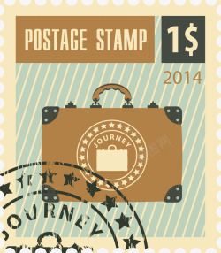 小清新古典邮票素材