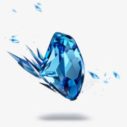 精美的蓝色钻石素材