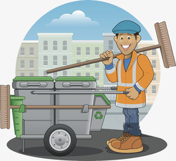打扫扫尘街道环卫清洁工人高清图片