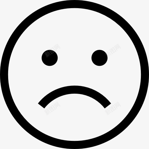 悲伤的图标png_新图网 https://ixintu.com 人界面 伤心的面孔 感情 表情 表情符号 表意文字