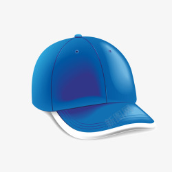 深蓝色的棒球帽矢量图素材