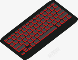 虚拟键盘电脑键盘红黑搭配高清图片