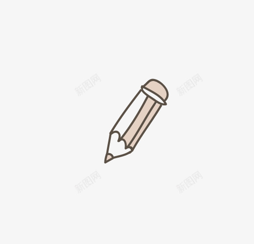 一支手绘铅笔png免抠素材_新图网 https://ixintu.com 一支 卡通 手绘 棕色 简图 简笔 线条 铅笔