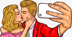 国际友谊日海报国际接吻日接吻的情侣高清图片
