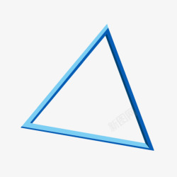 等腰三角形蓝色三角形高清图片