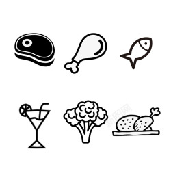 公益爱心logo图标设计食物图标LOGO鸡腿鸡肉蔬菜高清图片