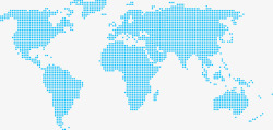 蓝色科技三角形点状世界地图高清图片