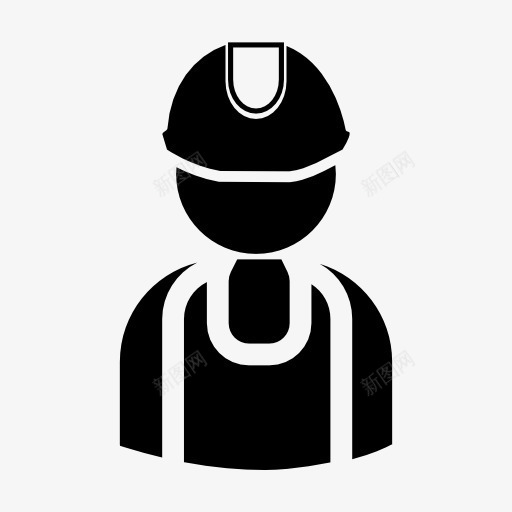 佩戴安全帽的矿工图标png_新图网 https://ixintu.com 佩戴 图标 安全帽 矿工