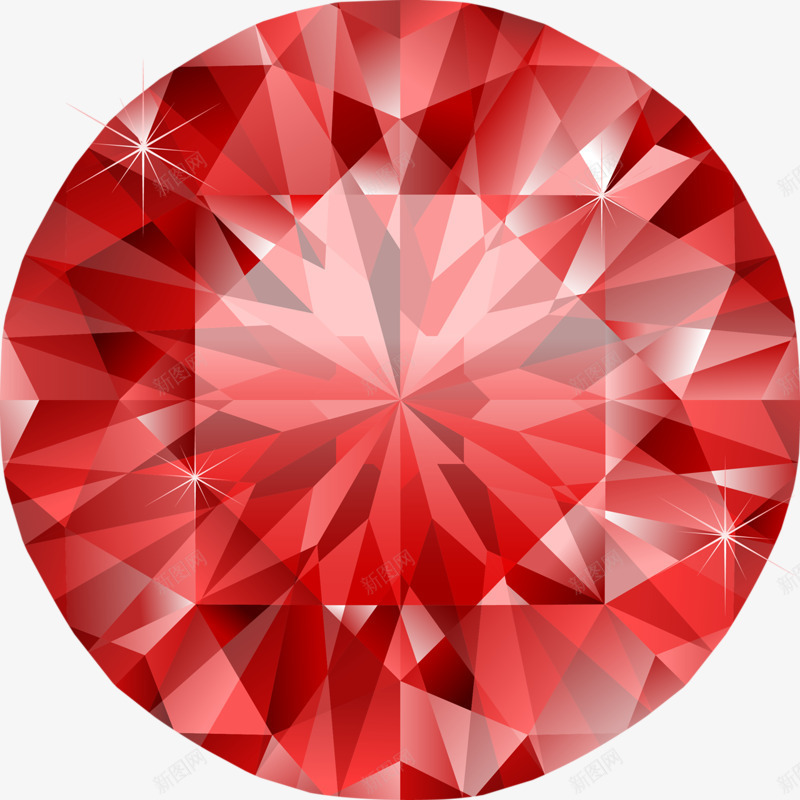 红色钻石png免抠素材_新图网 https://ixintu.com 素材 红色 钻石