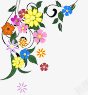 色彩艳丽的花朵装饰png免抠素材_新图网 https://ixintu.com 色彩 艳丽 花朵 装饰