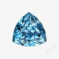 蓝色明亮多边形钻石素材