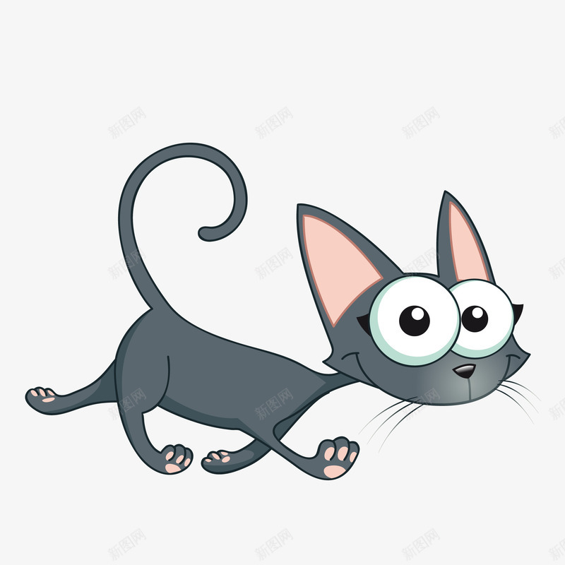 奔跑的猫咪png免抠素材_新图网 https://ixintu.com 可爱的 喵星人 奔跑的猫咪 小猫