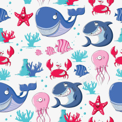 卡通海底动物世界素材