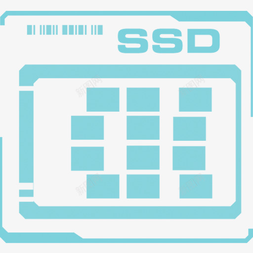 SSD内部图标png_新图网 https://ixintu.com internal ssd 内部 固态硬盘 固态硬盘图案 电子产品 电脑配件 矢量固态硬盘免抠PNG元素 蓝色科技感LOGO