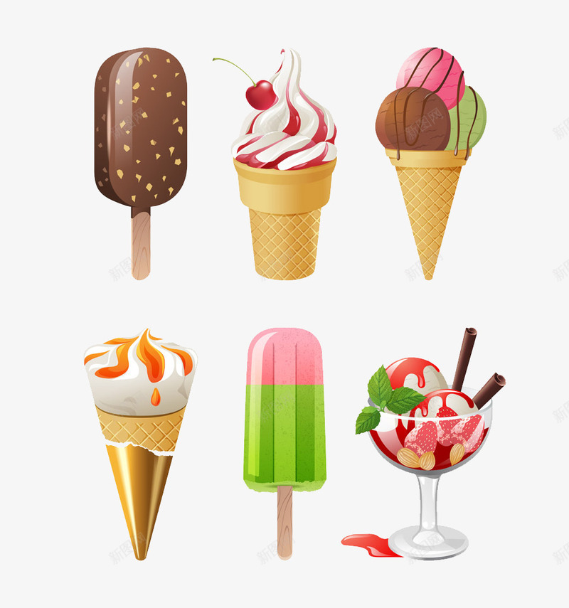 夏天冰淇淋png免抠素材_新图网 https://ixintu.com 促销 冰淇淋 夏天 夏天艺术字 立夏 装饰图案 销售