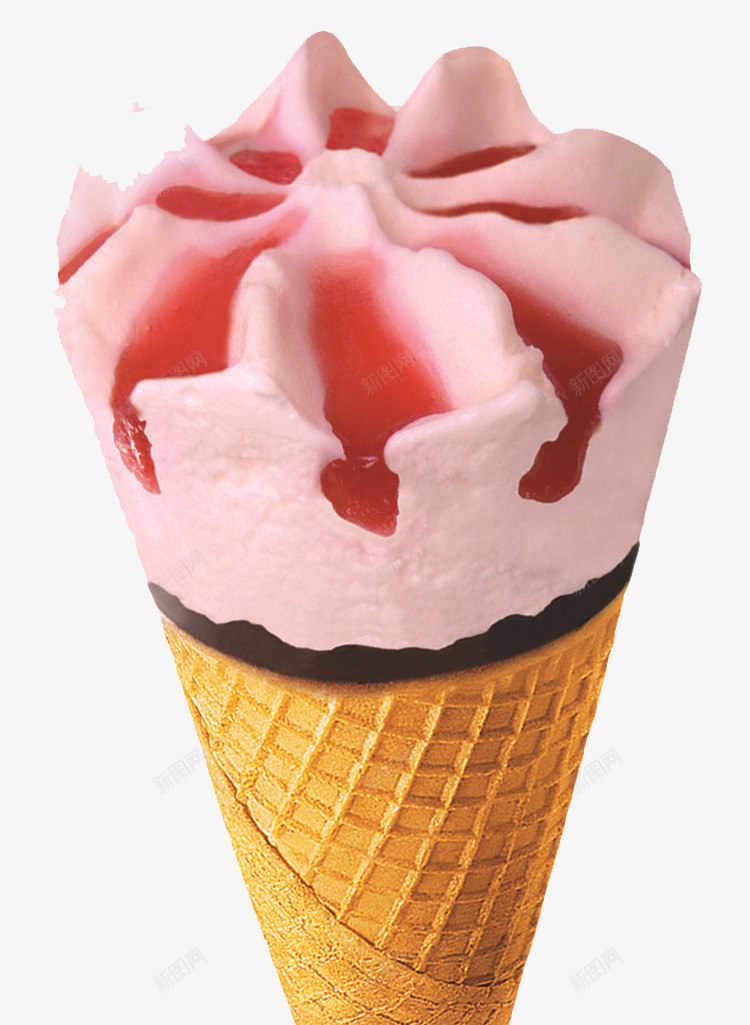 粉红色的甜筒png免抠素材_新图网 https://ixintu.com 冰激凌 夏天 美味 超美味