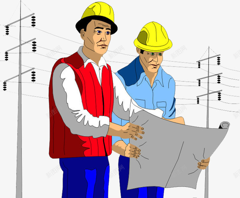 工地工人png免抠素材_新图网 https://ixintu.com 工地工人 工地施工员 工地施工工人 手绘施工人员 施工员 看图纸