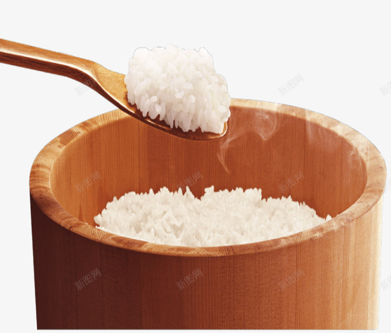 白米饭插图png免抠素材_新图网 https://ixintu.com png免费下载 木桶饭 米饭 饭 香喷喷的饭
