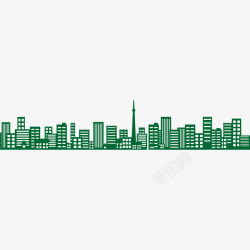 大厦城市建筑矢量图高清图片