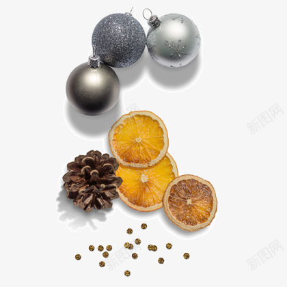 圣诞银色球球png免抠素材_新图网 https://ixintu.com 圣诞 简单 装饰品 银色
