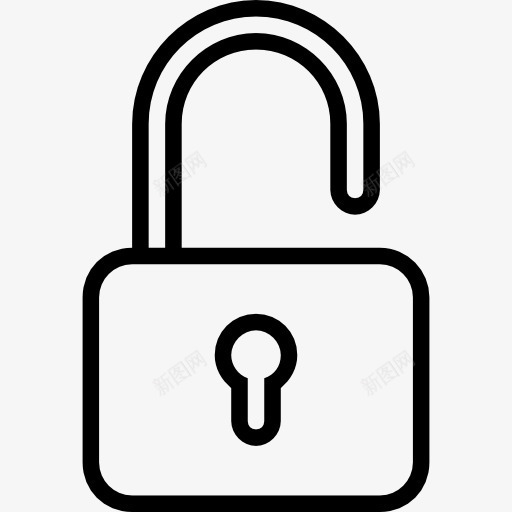 打开挂锁中风符号安全工具图标png_新图网 https://ixintu.com 安全 山楂中风 工具 打开文档 界面 符号 解锁 锁