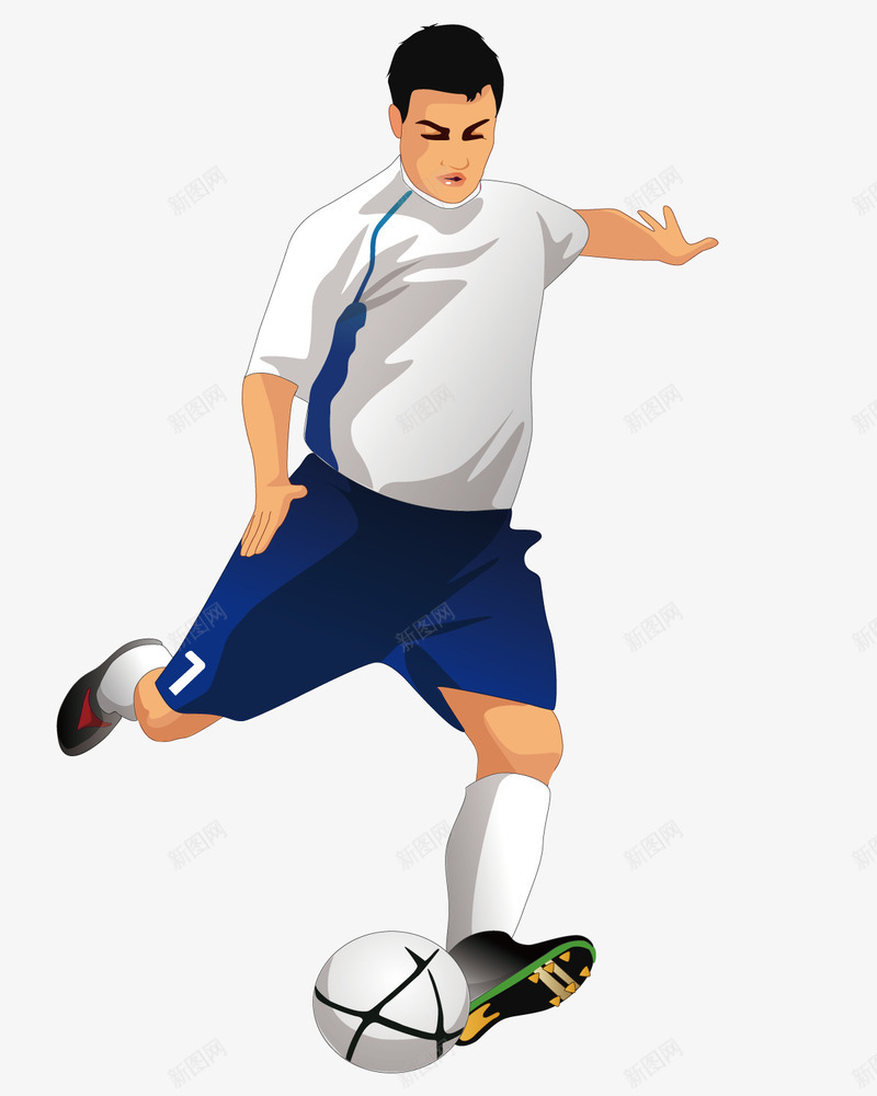 踢足球的男孩png免抠素材_新图网 https://ixintu.com 卡通 男孩 足球 踢球 运动