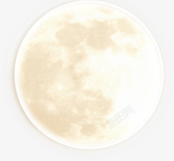 白色月亮黄白色圆圆的月亮中秋节高清图片