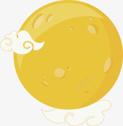 黄色月亮海报素材