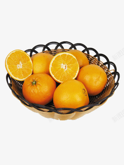 果篮里的橙子png免抠素材_新图网 https://ixintu.com 吃的 好吃的水果 柑橘 橙汁 甜橙 脐橙 食物