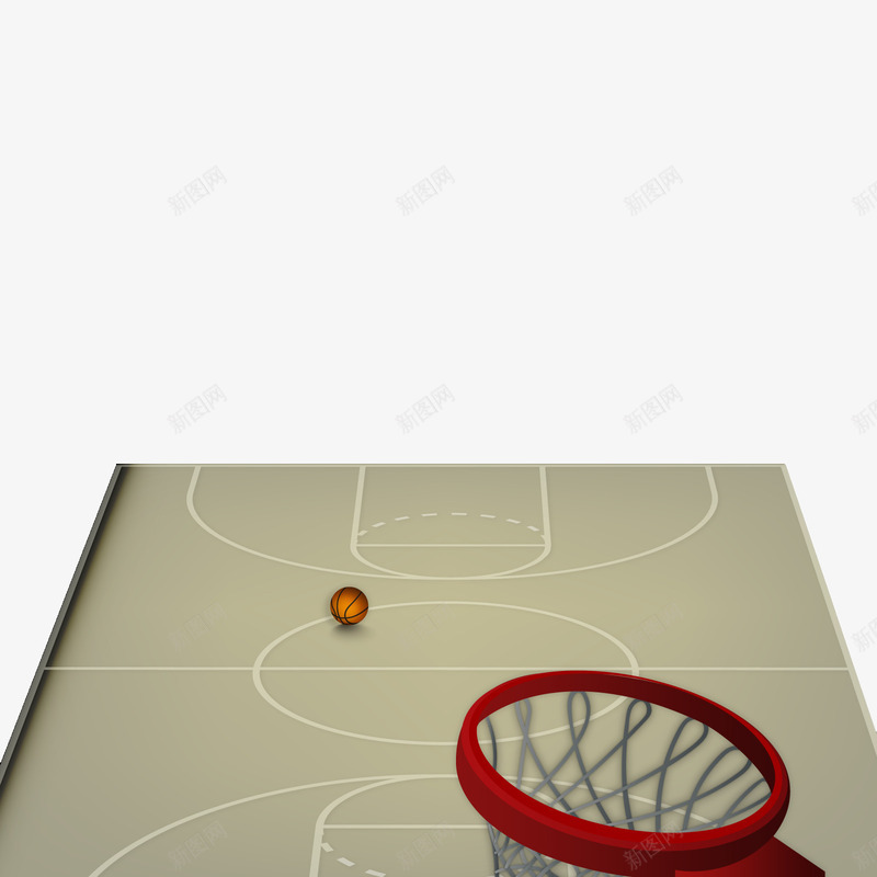 篮球场png免抠素材_新图网 https://ixintu.com 篮框 篮球 装饰 运动场