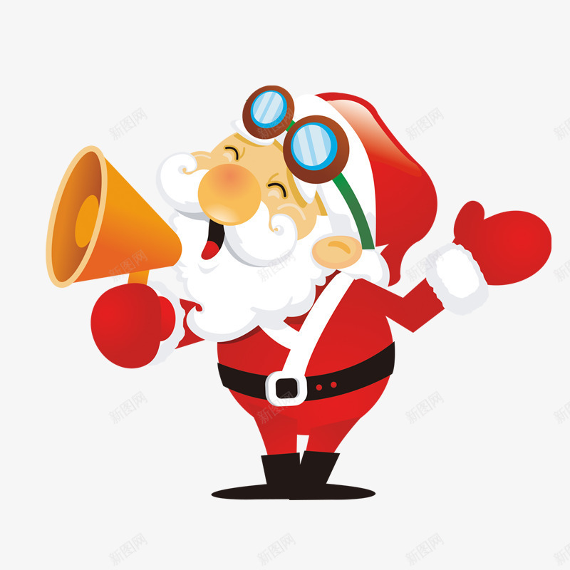 拿着喇叭的圣诞老人png免抠素材_新图网 https://ixintu.com 号外号外 喇叭 喊话筒 圣诞快乐 圣诞素材 圣诞老人 圣诞节元素 圣诞节老公公