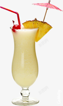 菠萝汁素材果汁高清图片