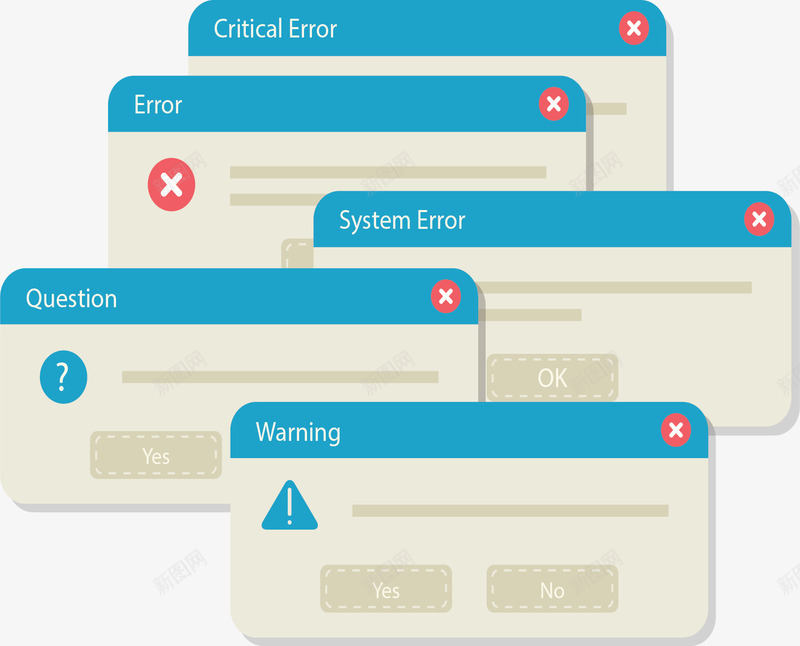 蓝色边框系统提示矢量图ai免抠素材_新图网 https://ixintu.com 弹窗 弹窗提示 电脑弹窗 电脑提示 矢量png 系统提示 矢量图
