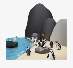 企鹅动物园素材