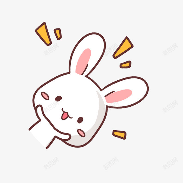 小兔子png免抠素材_新图网 https://ixintu.com 兔子简笔画 动漫 动物 小兔子 简笔画五官素材 素材 超级可爱
