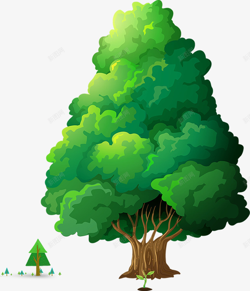 植树绿化保护环境png免抠素材_新图网 https://ixintu.com  植树 大树 保护 环境 环境整洁