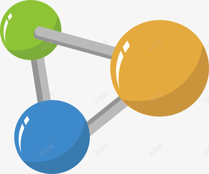 三角形分子结构矢量图ai免抠素材_新图网 https://ixintu.com 三角形 三角结构 分子 分子结构 化学分子 矢量png 矢量图