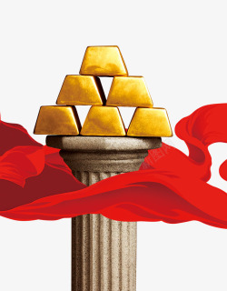 金砖与罗马柱素材