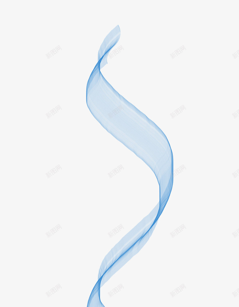 曲线飘带弯曲png免抠素材_新图网 https://ixintu.com 弯曲线条 线性 织带 蓝色 飘带