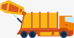 卡通运输车垃圾运输车卡通风格高清图片