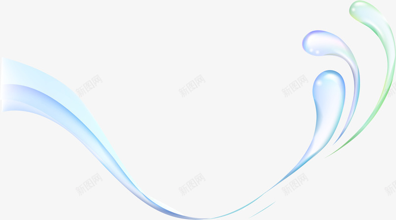 曲线型蓝色水滴png免抠素材_新图网 https://ixintu.com 曲线型 水滴 蓝色
